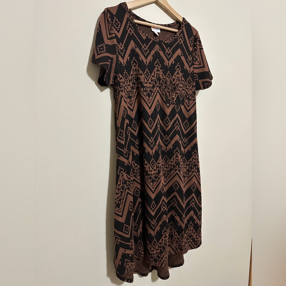 LuLaRoe Black and Brown Dress